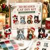 Sauberes, schmutzfreies Bastel-3D-Perlen-DIY-Set, Lebensechtes Weihnachtstier-Perlen-Set, Kreatives DIY-Kunst- und Bastelset, Handgefertigtes, Einfaches Stickset für