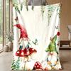 Gnomes Celebrate Autumn Theme blanket Lightweight Warm Flannel Blanket Decorative Throw Blanket for Home Decoration