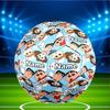 Custom Name Personalized Crayon Shin Print Size 5 Soccer Ball Training & Match Football, for Team, Kicking, Gift for Football