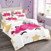 Bettwäsche-Set Digitaldruck Bequeme Bettbezüge für Wohnzimmer Schlafzimmer Dekoration, 1 Bettbezug und 2 Kissenbezüge mit Reißverschlüssen