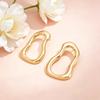 Personalized Metal Irregular Geometric Hollow Earrings, Simple Temperament Cold Wind Earrings