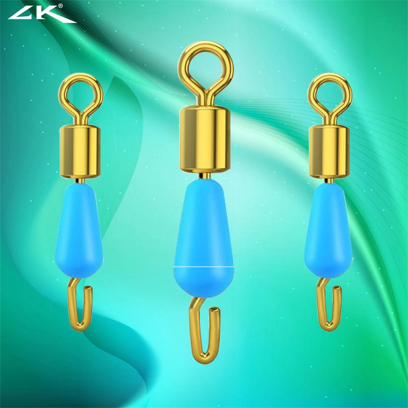 Быстросъемное силиконовое рыболовное соединительное кольцо с вертлюгом Small - 10 pieces