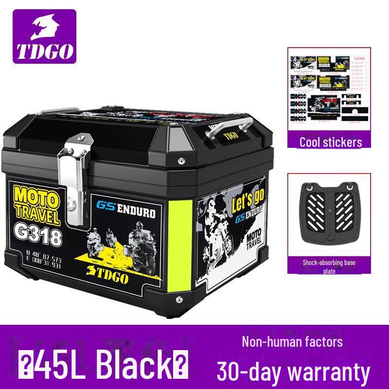 Universal Waterproof Motorcycle and Electric Scooter Trunk: Large Capacity Tail Box for Storage and Takeout