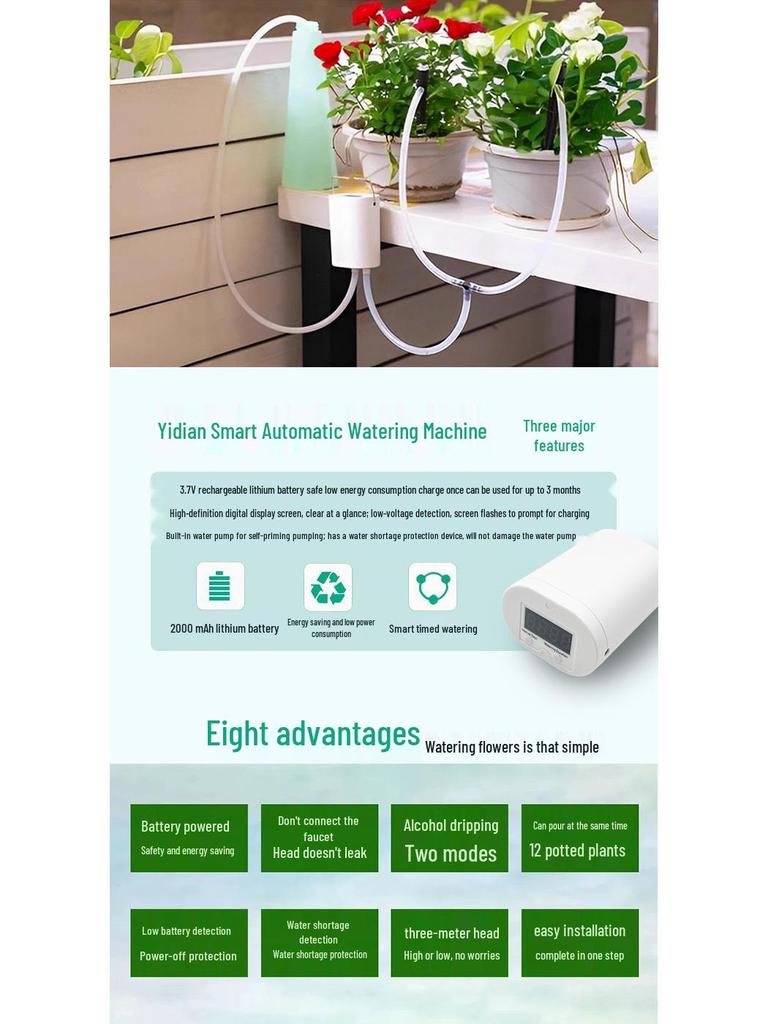 Dispozitiv Inteligent de Udare Automată: Sistem de Irigare Controlat de Temporizator pentru Plante la Ghiveci și de Grădină