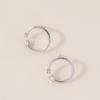 Elegant Pearl Alloy Stud Earrings Womens Geometric Design Modern Fashion