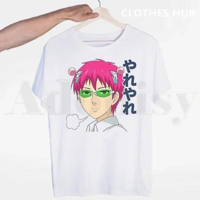 Saiki K Kusuo's Catastrophic Life No Psi Nan T-shirt Women's Fashion Summer T-shirt Top T-shirt Street Clothing Harajuku Funny