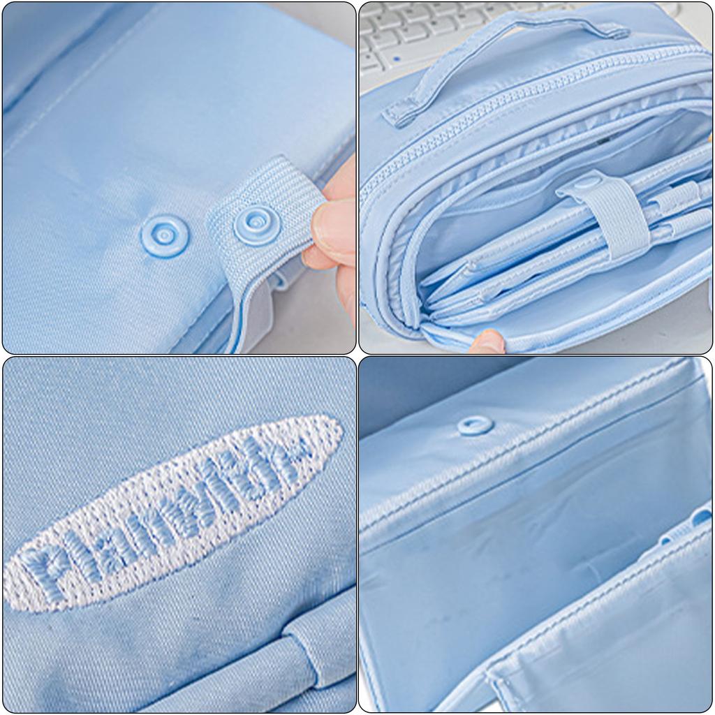 Large Capacity Pencil Case Simple Stationery Bag Pencil Pouch Expandable Pencil Bag Desk Organizers for Students Girls