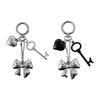 Fashion Heart Shaped Bowknot Charm Sophisticated Heart Bowknot Keyrings Charm Accessory for Modern Women's Handbags