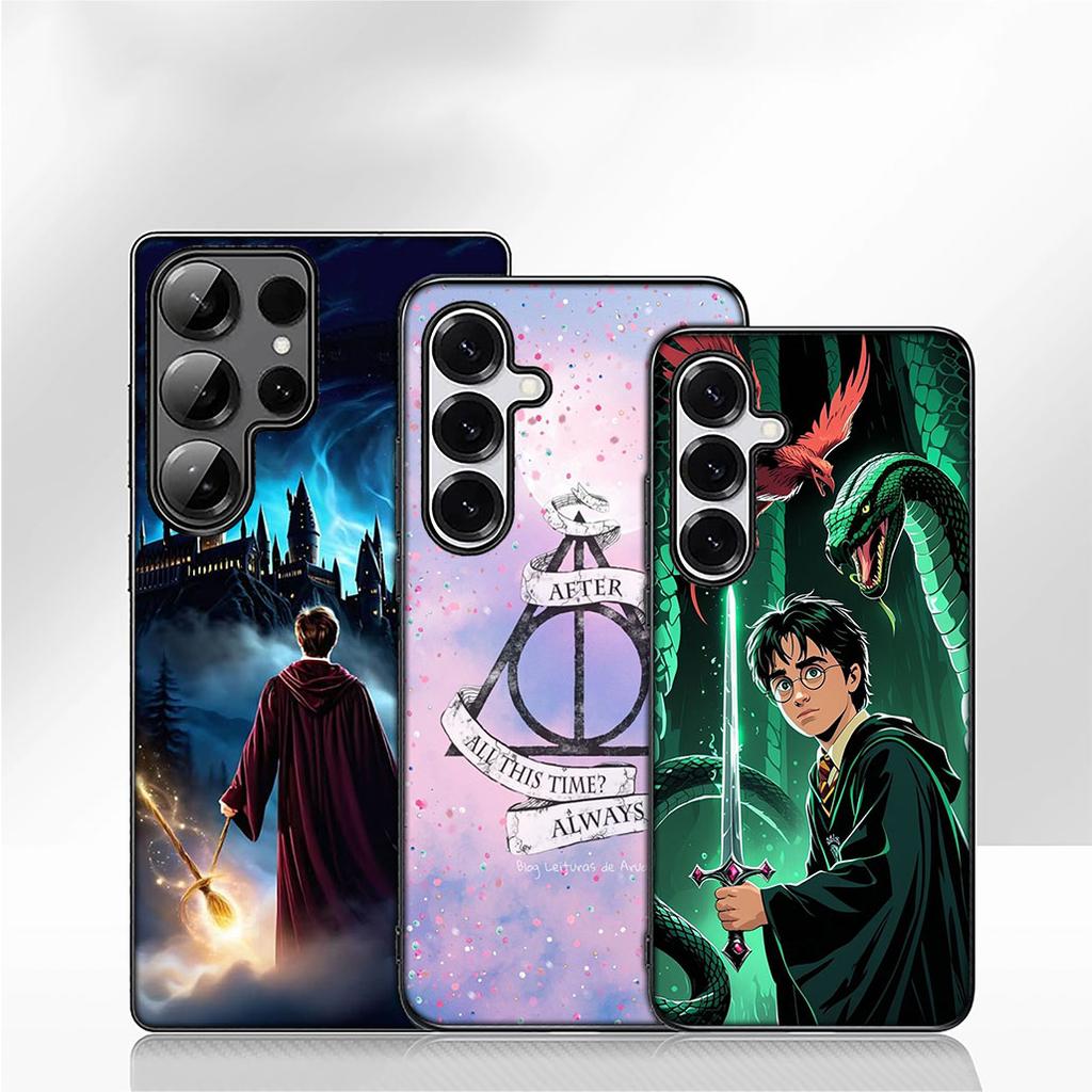 Art Owl Harries Wand Potters Cover Phone Case for Samsung Galaxy S25 S23 S22 S24 FE Ultra Plus A56 A05 A06 A15 A16 A57 S7 Edge