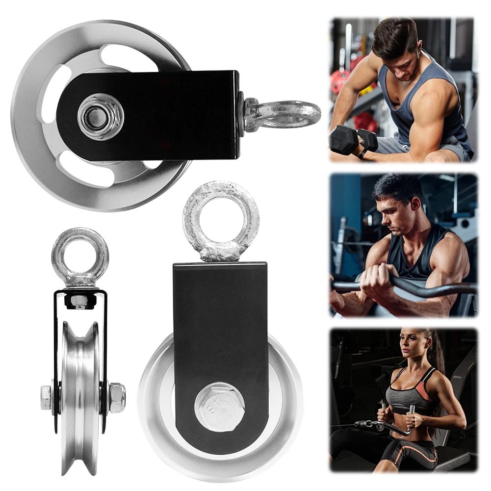 Fitness Cable Pulley Pulley Wheel Aluminum Alloy Silent Pulley System Heavy Duty DIY Fitness Equipment for DIY Home Projects