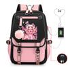 Peripheral Printed Backpack Female Fashion Student Multifunctional Casual School Bag