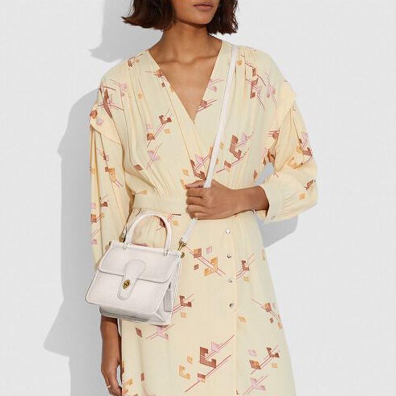 

Новая женская сумка COACH Willis из коровьей кожи, сумка через плечо, маленький размер, состаренный белый 5789-B4HA 16.5*7.6*18.0CM