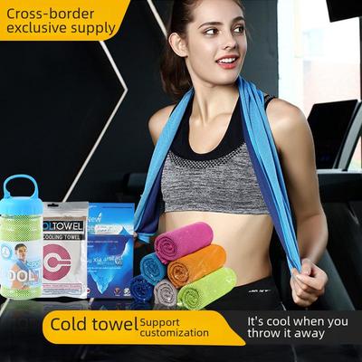 Asciugamano Sportivo Estivo in Seta di Ghiaccio Personalizzabile - Assorbente e Rinfrescante per il Fitness