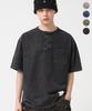 TRILLION Vintage Work Patch Pigment Henley Neck Short Sleeve_4Color
