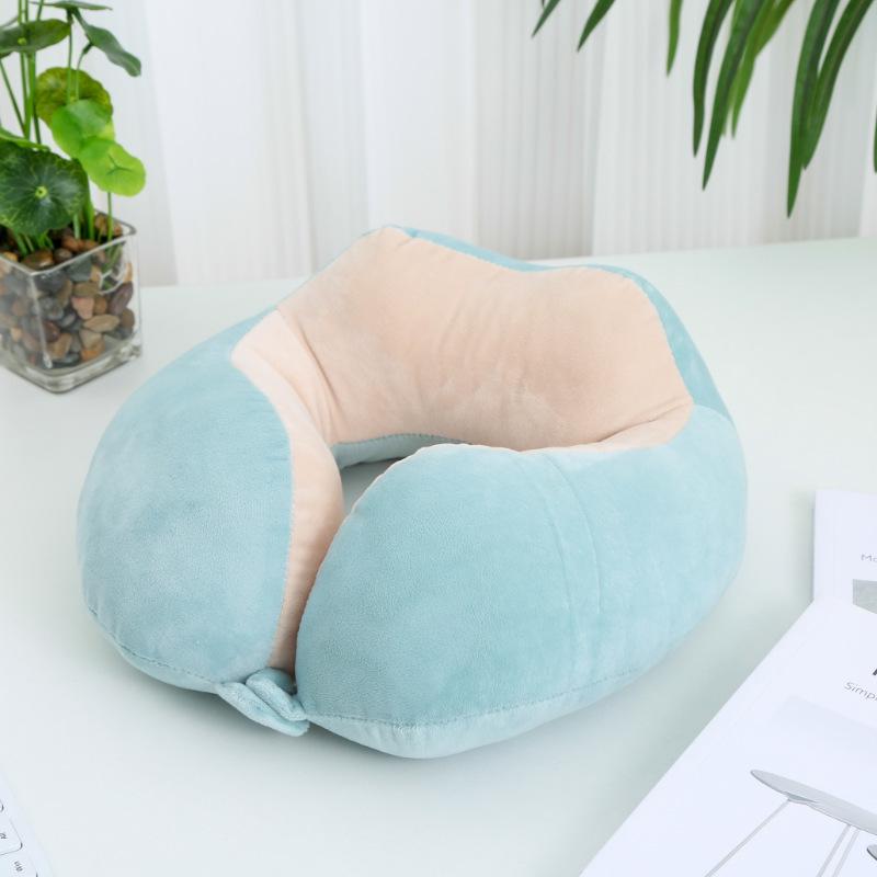 Cartoon Portable U-Shaped Neck Pillow - Foldable & Multifunctional for Travel