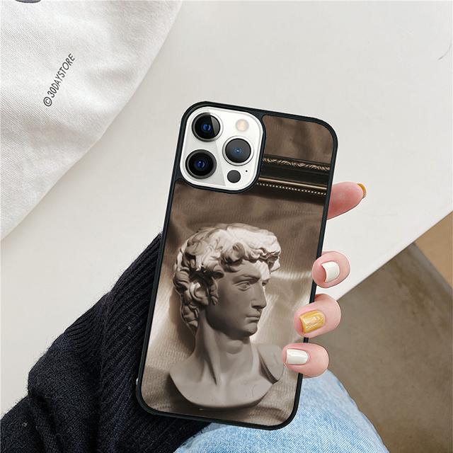 Greek Aesthetics Plaster statue art Phone Case For iPhone 17 Air 15 16 Cover 11 13 14 Pro Max 12 Plus Max Fundas