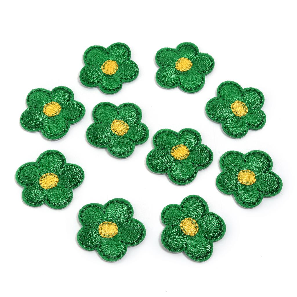 10Pcs Mini Flower Appliques Colorful Embroidery Cloth Patches Sticker DIY Crafts Clothing Headwear Dress Bags Sewing Accessories
