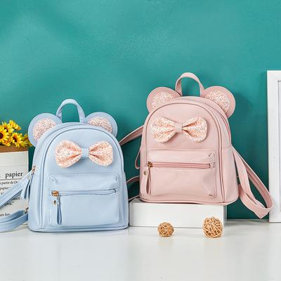 Zaino Multifunzionale Alla Moda e Carino per Bambina Per Viaggi dei Bambini Con Fiocco Adatto per l'Asilo e i Piccoli