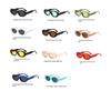 2PACK Versatile Fashion Sunglasses New Oval Frame Sun Glasses Retro Small Frame Eyeglasses Y2K Street Po Glasses Female