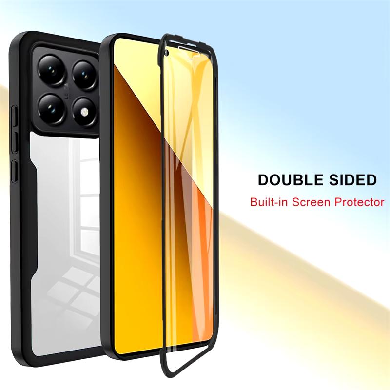 360 Full Body Protection Case for Xiaomi Mi 14T Pro 13T 12T 14 Ultra Redmi 14C 13C Shockproof Case for Redmi Note 13 Phone Cover