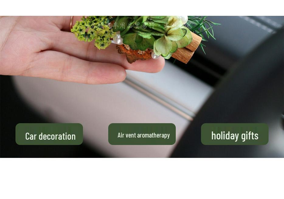 Luxury Car Vent Freshener: Long-Lasting Dried Flower Scent for Odor-Free Interiors