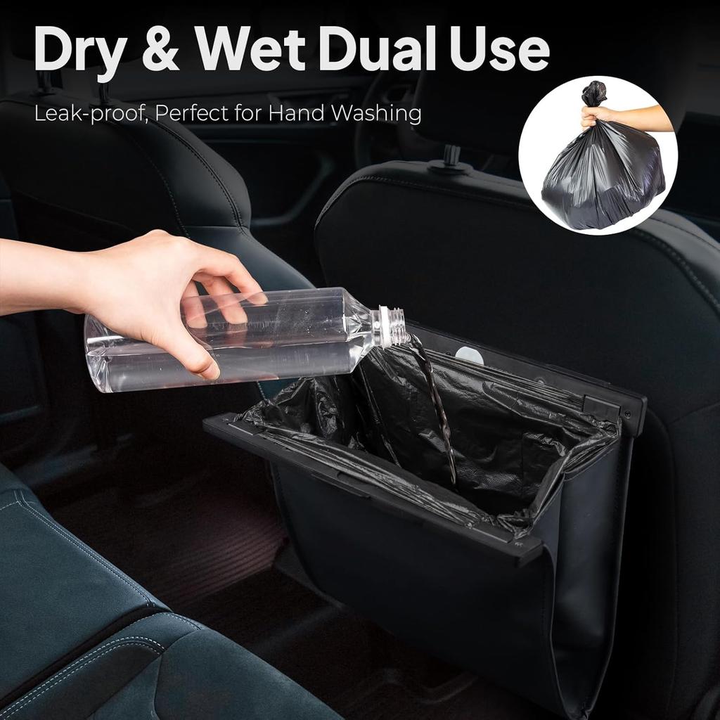 COZILO Smart LED Car Trash Can - Leak-Proof Car Garbage Can Bin And Storage Bag For The Back/Front/Console Of Any Cars,Sedans, SUVs & Trucks
