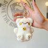 Cute Maneki Neko Lucky Cat Keychain, Plush Stuffed Animal with Bell Charm for Bag Purse Keys,Good Luck Gift Kawaii Doll Ornament