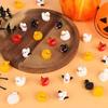 10/20Pcs Mini Resin Duck Halloween Pumpkin Ghost Miniature Ducks Tiny Animals Figures Statue Ornament For Halloween Party Gift