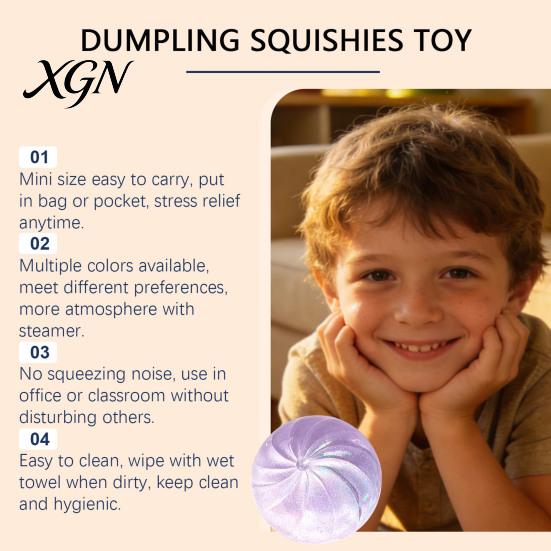 Stress Relief Bun Toy Squeeze Slow Rebound Soft Silicone Kawaii Collectible Fidget Realistic Steamed Decompression Gadget for Kids Adults