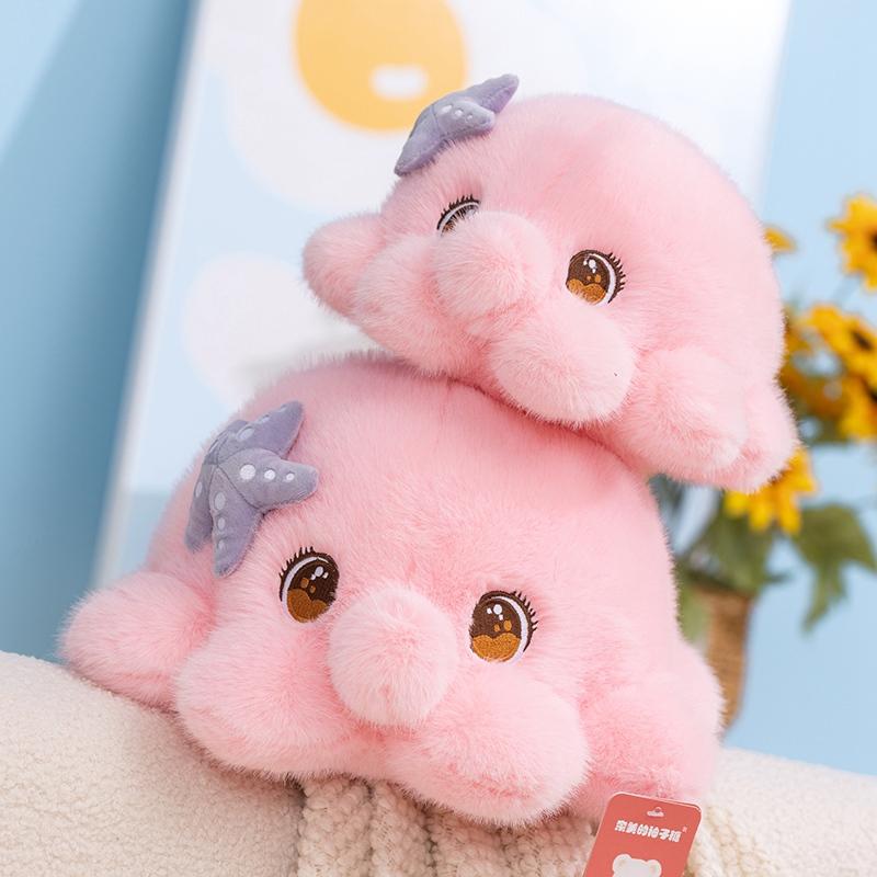 Cute Octopus Plush Toy Soft Stuffed Ocean Animal Doll Cartoon Style Octopus Throw Pillow Sleep Companion Lovely Birthday Gift