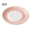 Ginger Grinding Tool Ceramic Garlic Grater Plate, Embossed Dish for Grating Non Absorbent Odorless Grinder Wasabi Cheese Chocolate Carrot Fruits