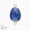 Natural Crystal Stone Charms Faceted Waterdrop Connector with Brass Findings Golden for Necklace Bracelet Jewelry Making DIY
