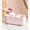 Dustproof Makeup Organizer Box Plastic Cotton Swab Pad Storage Container with Lid For Bathroom Home