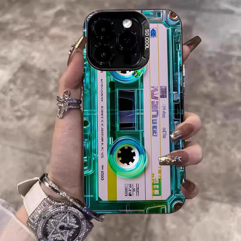 

Cool Retro Cassette Phone Case for iPhone 17 16 15 14 13 12 11 Series Pro Max Plus Double Layer Protection iphone 17 Air