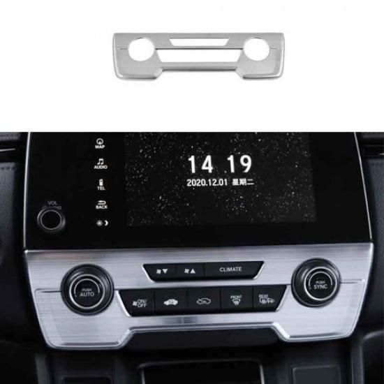 Steel Console AC Switch Panel Brushed Silver Trim 2017- For Honda CR-V LX