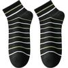 Men's Spring Short Socks, Striped Letter Embroidered Trendy Socks, Running and Fitness Sports Socks