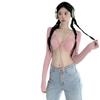 Spicy Girl Deep V Slimming Long Sleeve Top - Trendy American Design for Early Autumn