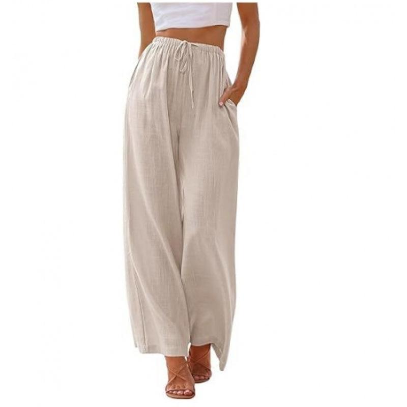 JKASHDK Women's Fashion Casual Solid Color Print High Waist Trousers Pants & Capris