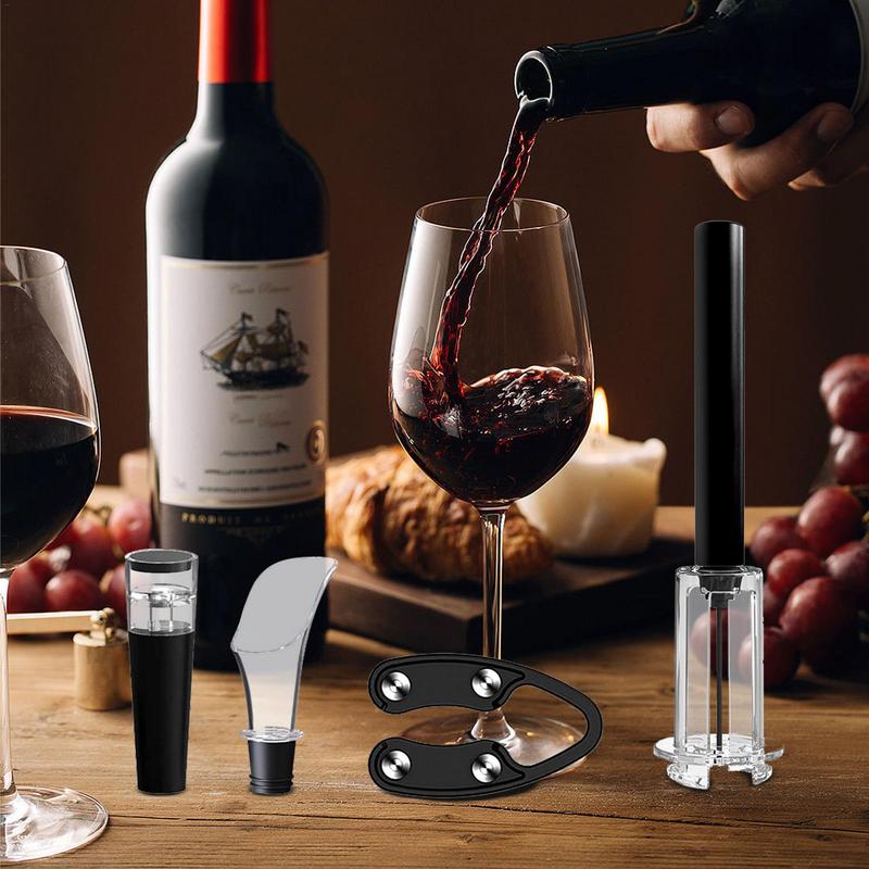 Wine Accessories Set Manual 4-Piece Opener Kits Easy Corkscrew Bar Accessory Wine Bottle Opener For Bartenders Waiters