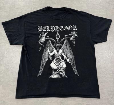 Retro Belphegor Band Kurzarm Für Fans Baumwolle Schwarz T-Shirt Alle Größen TR805