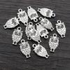 30pcs 15x8mm 19x10mm Antique Silver Plated Bronze Owl Handmade Charms Pendant DIY Jewelry Findings for bracelet necklace