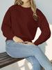 Yiyi 2025 Women's European & American Style Round Neck Knit Pullover Sweater