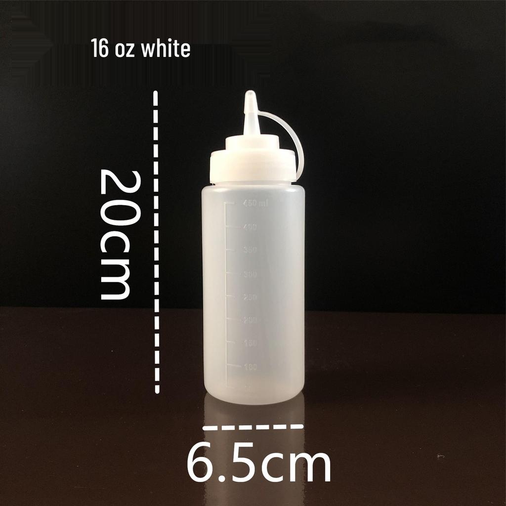 Food Grade PE Squeeze Bottle for Seasoning, Honey, or Ketchup - Pointed Mouth for Easy Use
