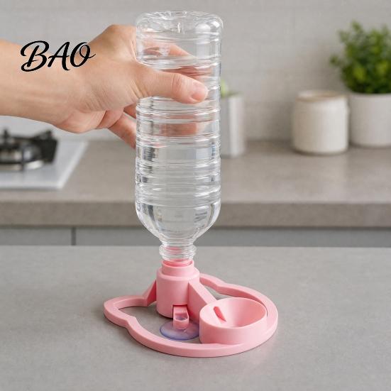 No Spill Cat Water Dish Automatic Dispenser, Feeder Stand Fits Standard Pet Dispenser Bottles, Filter-free Drinking Station for Indoor Kitten Puppy
