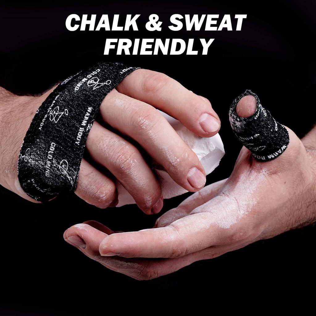 WARM BODY COLD MIND Premium Lifting Thumb Sports Tape for and Strength Deadlift Hook Tearable and Elastic Sweatproof and Breathable 3 Weightlifting,