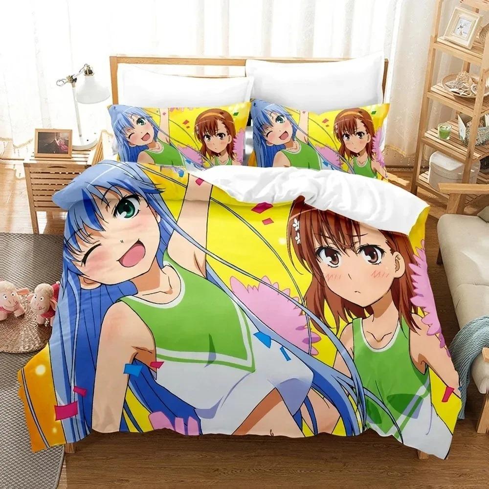 3D Printed Anime A Certain Magical Index Bedding Collection Single Twin Full Queen King Size Bed Collection Adult Kid Bedroom Duvetcover Collections