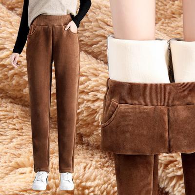 Fleece Pants Winter Women Thick Corduroy Women Baggy Trousers Loose Korean Style Harem Pants Dad Jeans