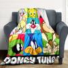 1pc Looney Tunes Flannel Throw Blanket Lightweight Soft Warm All Season Blanket for Sofa, Bed, Travel,L1029025