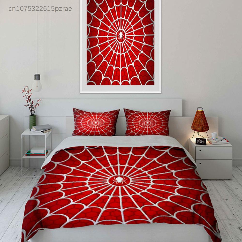 "Spider Web Pattern Decor Set" Multiple Sizes kid's And adults' Bedroom Exquisite 3PC Bedding set, Gift