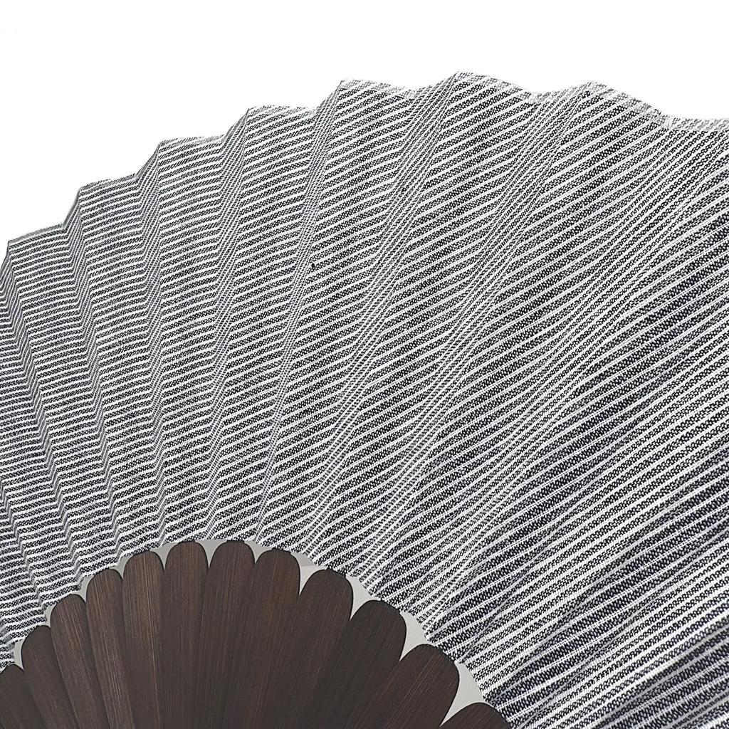 Takashima Chijimi Folding Fan for Cotton Simple Design [Hanakanzashi] Men, Fabric, 22cm, Gray, Gentleman's Fan, Simple, Sturdy, High-Quality, Plain,